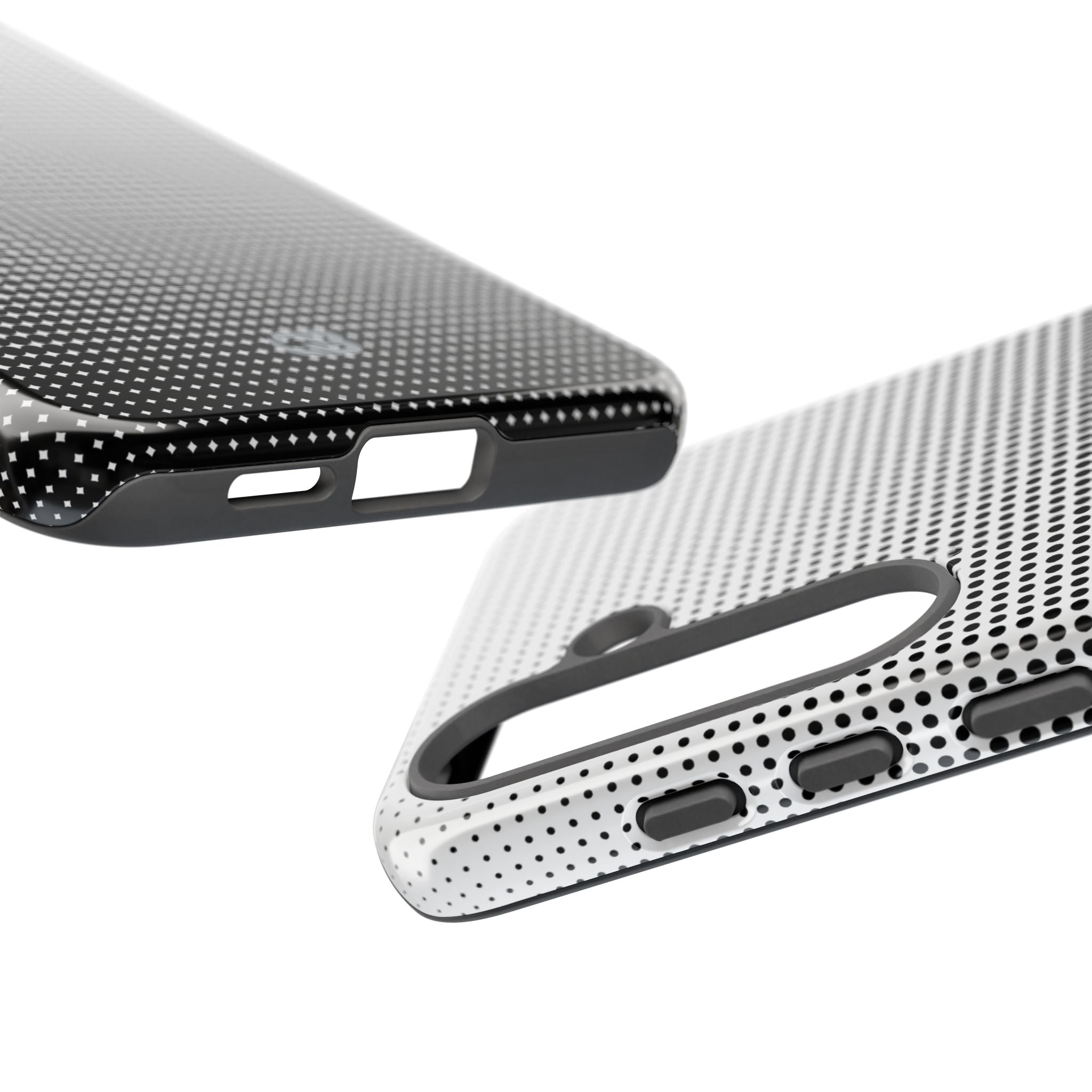 Black Tough Phone Case for Samsung - Obsidian Halftone Flux