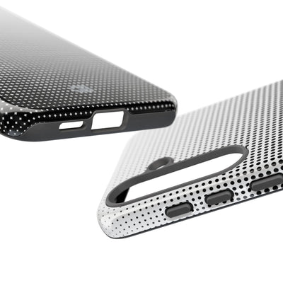 Black Tough Phone Case for Samsung - Obsidian Halftone Flux