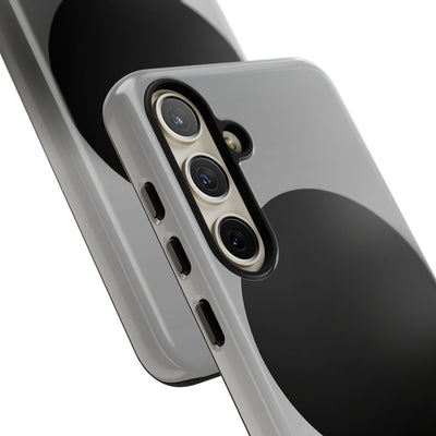 Grey Tough Phone Case for Samsung - Matte Onyx Sphere