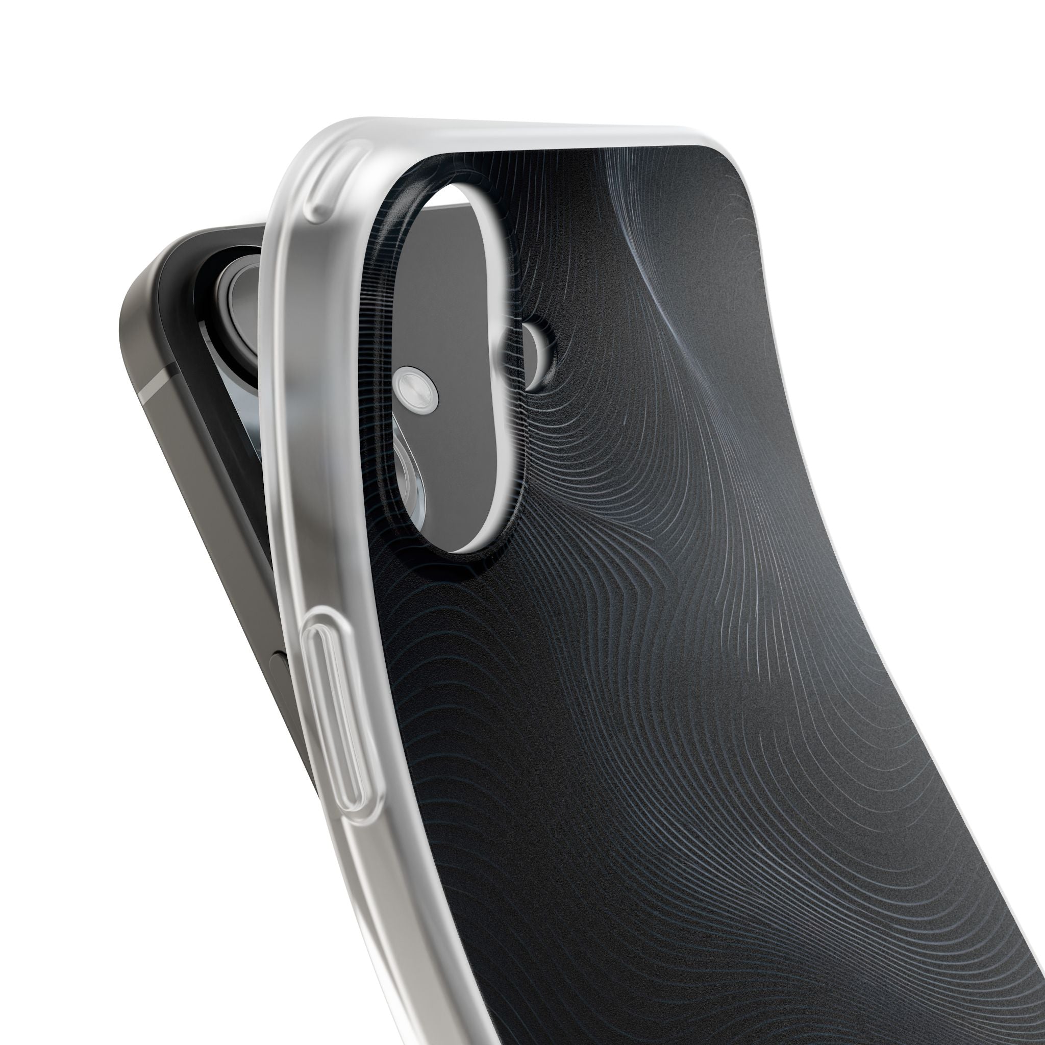 Black Lite Phone Case for iPhone - Obsidian Ridge Flux
