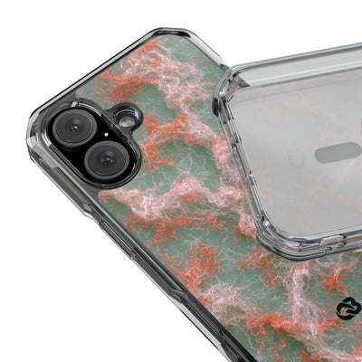 Coral Pixel Matrix · Clear Impact Magnetic Phone Case for iPhone · Green
