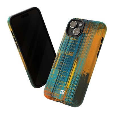 Cyber Glitch Stream · Tough Phone Case for iPhone · Teal