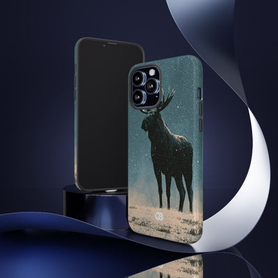 Nordic Boreal Moose · Tough Phone Case for iPhone · Blue