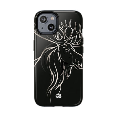 Nordic Moose Contour · Tough 2.0 Magnetic Phone Case for iPhone · Black