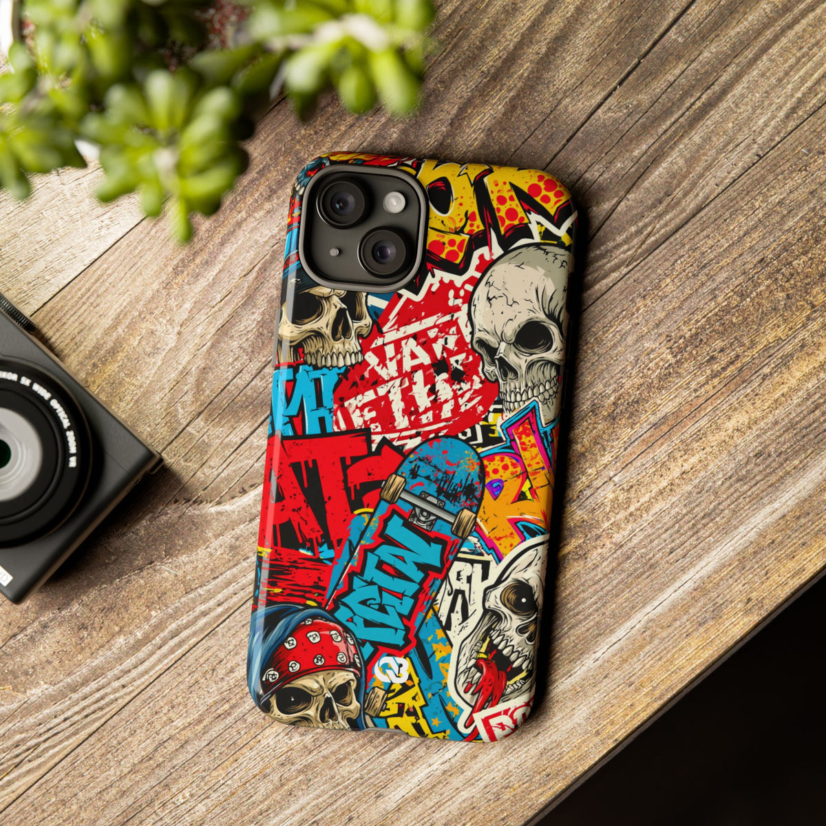 Skate Skull Riot · Tough Phone Case for iPhone · Red
