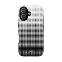 Black Tough Phone Case for iPhone - Obsidian Halftone Flux