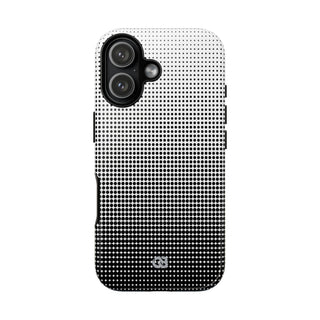 Black Tough Phone Case for iPhone - Obsidian Halftone Flux