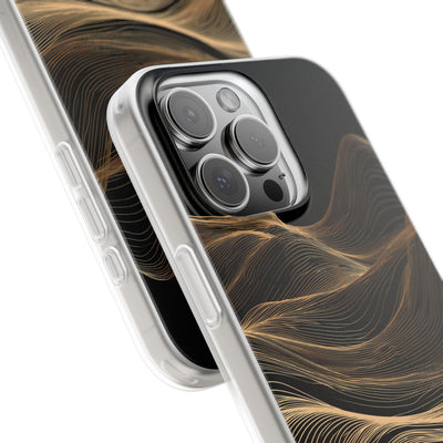 Black Lite Phone Case for iPhone - Copper Topo Ridge