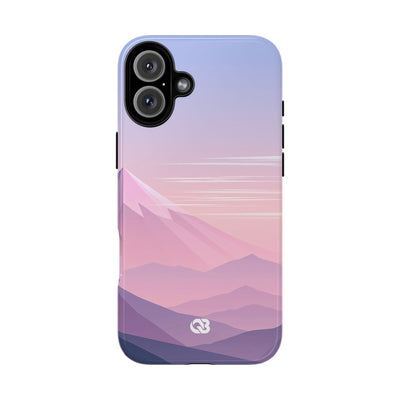 Purple Tough Phone Case for iPhone - Lavender Alpine Dawn