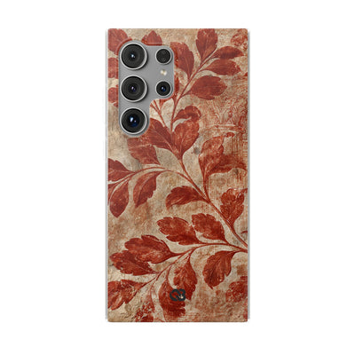 Terracotta Botanical Fresco · Lite Phone Case for Samsung · Red