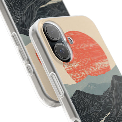 Beige Lite Phone Case for iPhone - Crimson Ridge Flow