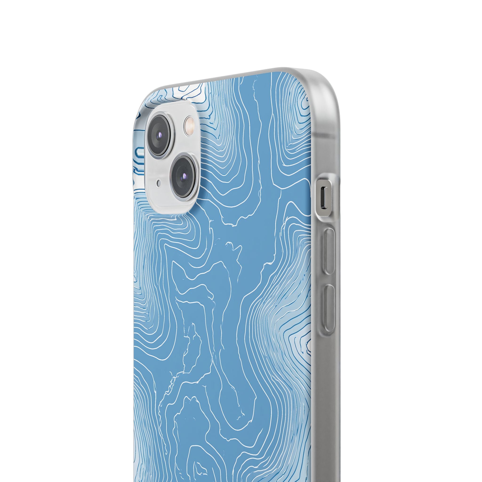 Blue Lite Phone Case for iPhone - Glacial Ridge Topo