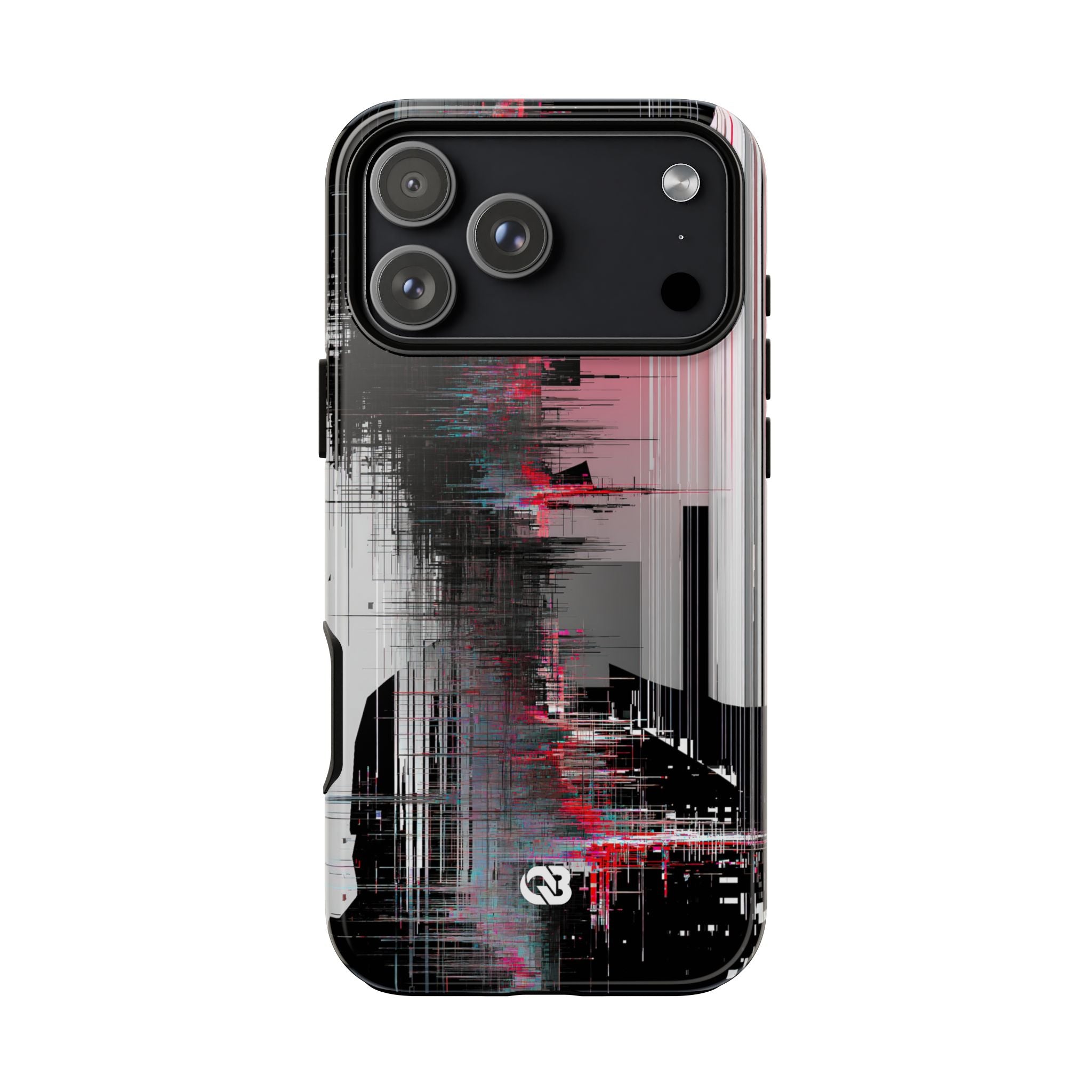 Black Tough Phone Case for iPhone - Crimson Data Leak