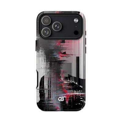 Black Tough Phone Case for iPhone - Crimson Data Leak