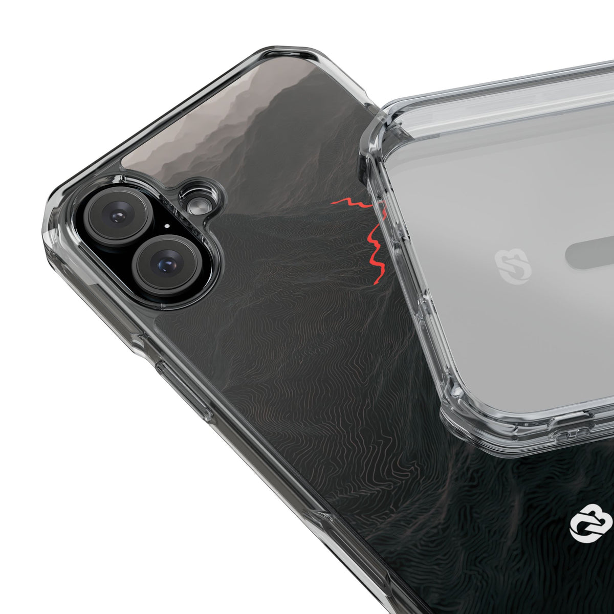 Crimson Ridge Pass · Clear Impact Magnetic Phone Case for iPhone ·  Black