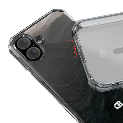 Crimson Ridge Pass · Clear Impact Magnetic Phone Case for iPhone ·  Black