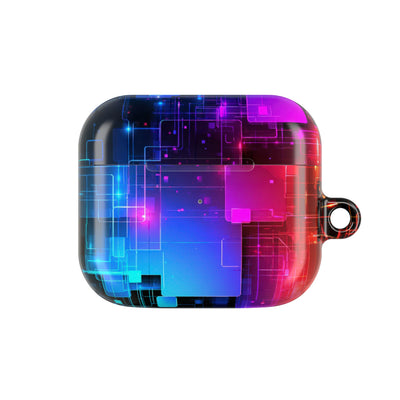 Spectral Circuit Grid · Hard Case for AirPods & AirPods Pro · Black