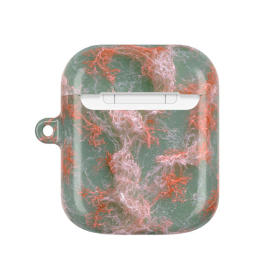 Coral Pixel Matrix · Hard Case for AirPods & AirPods Pro · Green
