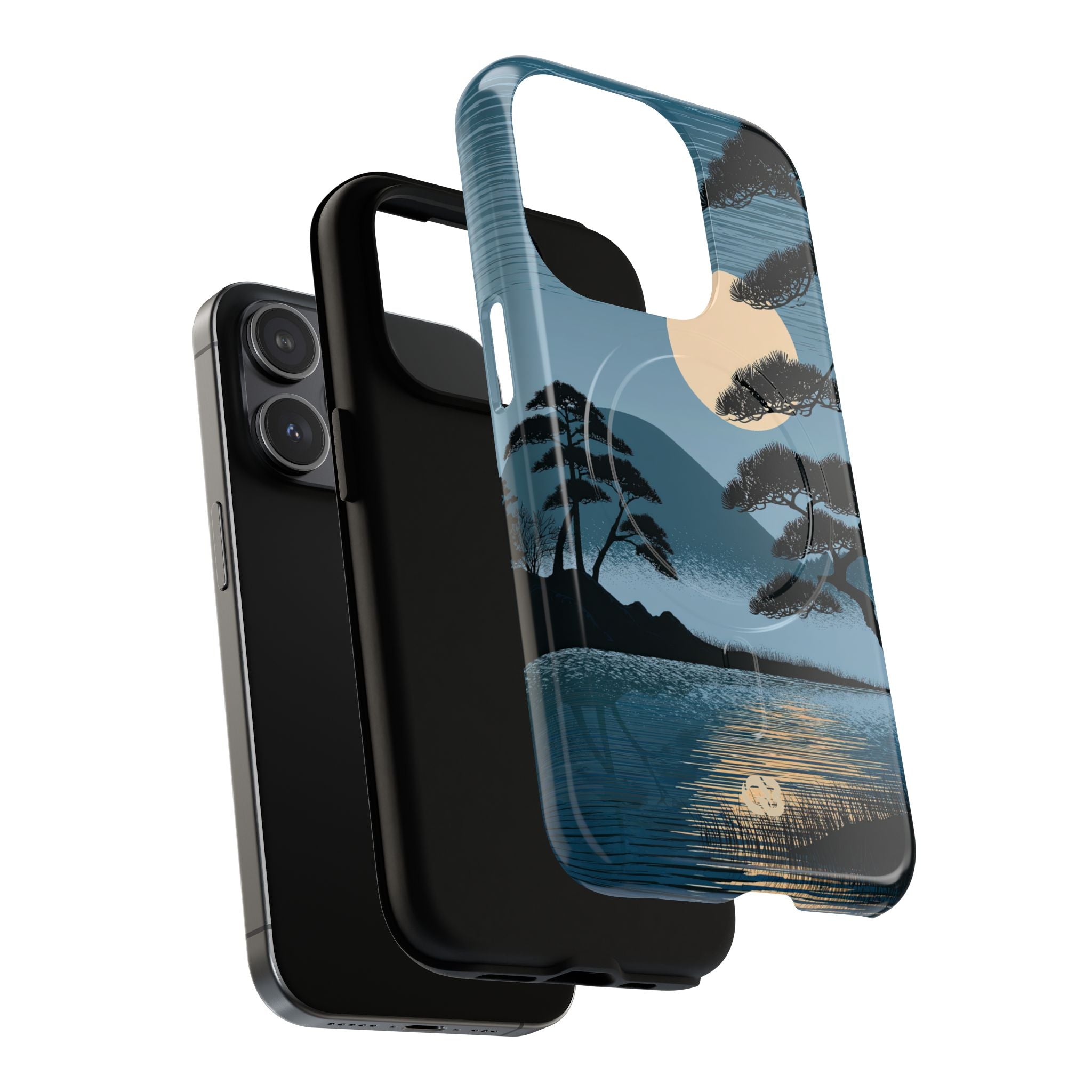 Blue Tough 2.0 Magsafe Phone Case for iPhone - Midnight Kyoto Pine