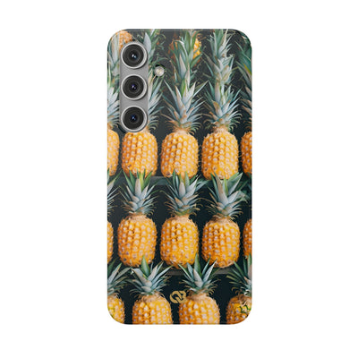 Gilded Pineapple Rows · Soft Phone Case for Samsung