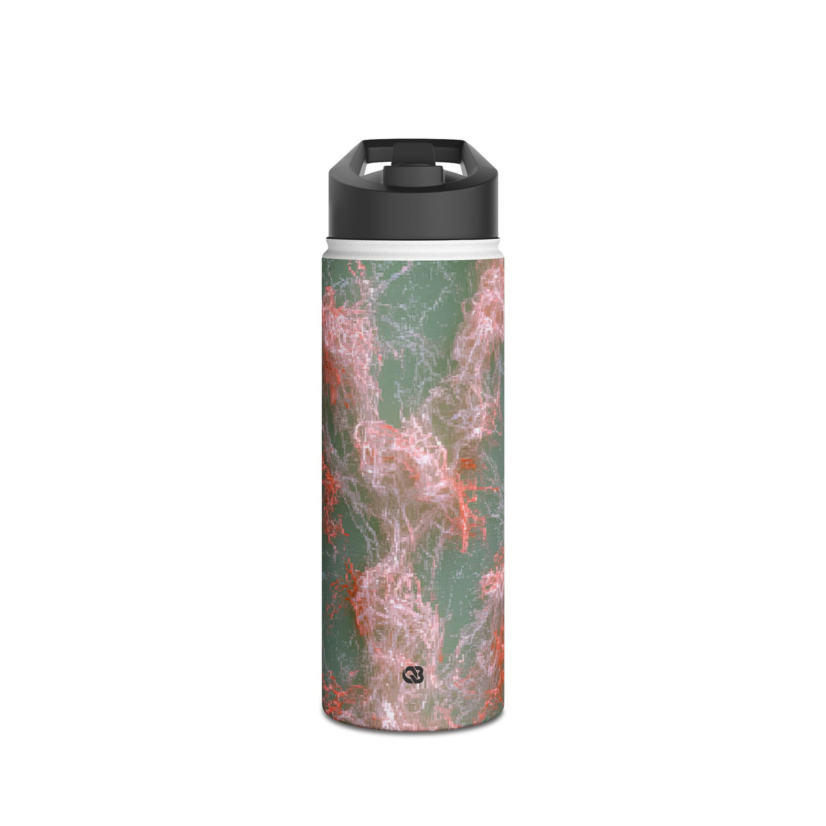 Coral Pixel Matrix · Insulated Water Bottle · Green