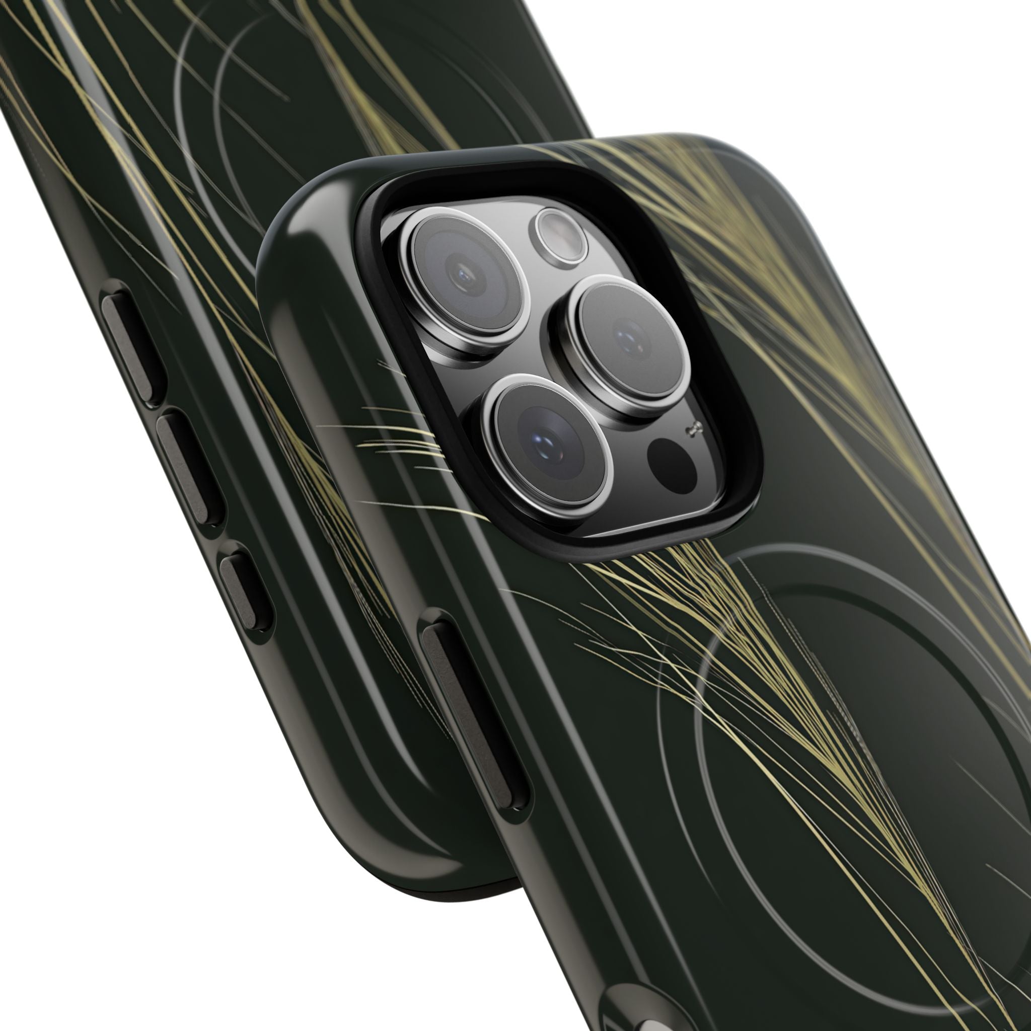 Green Tough 2.0 Magsafe Phone Case for iPhone - Midnight Gilded Grass