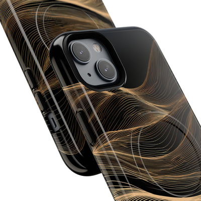 Black Tough 2.0 Magsafe Phone Case for iPhone - Copper Topo Ridge