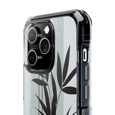 Grey Impact MagSafe Phone Case for iPhone - Sage Bamboo Noir