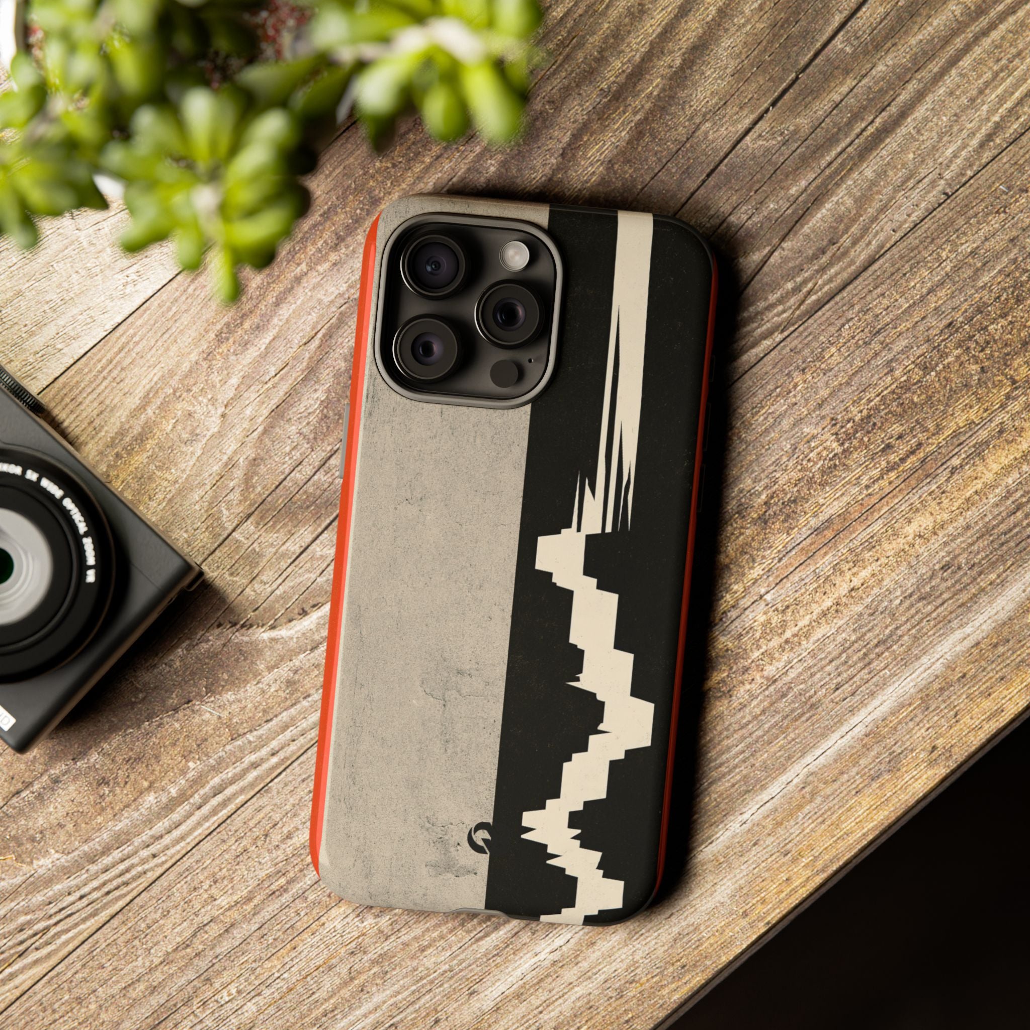 Orange Tough Phone Case for iPhone - Orange Monolith Rift