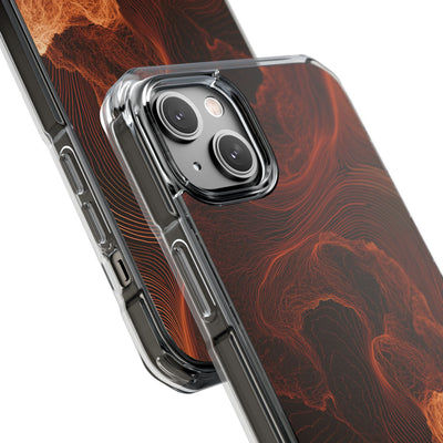 Amber Filament · Clear Impact Magnetic Phone Case for iPhone · Orange