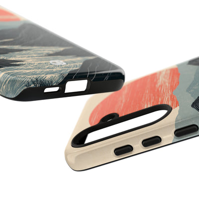 Crimson Ridge Horizon · Tough Phone Case for Samsung · Black