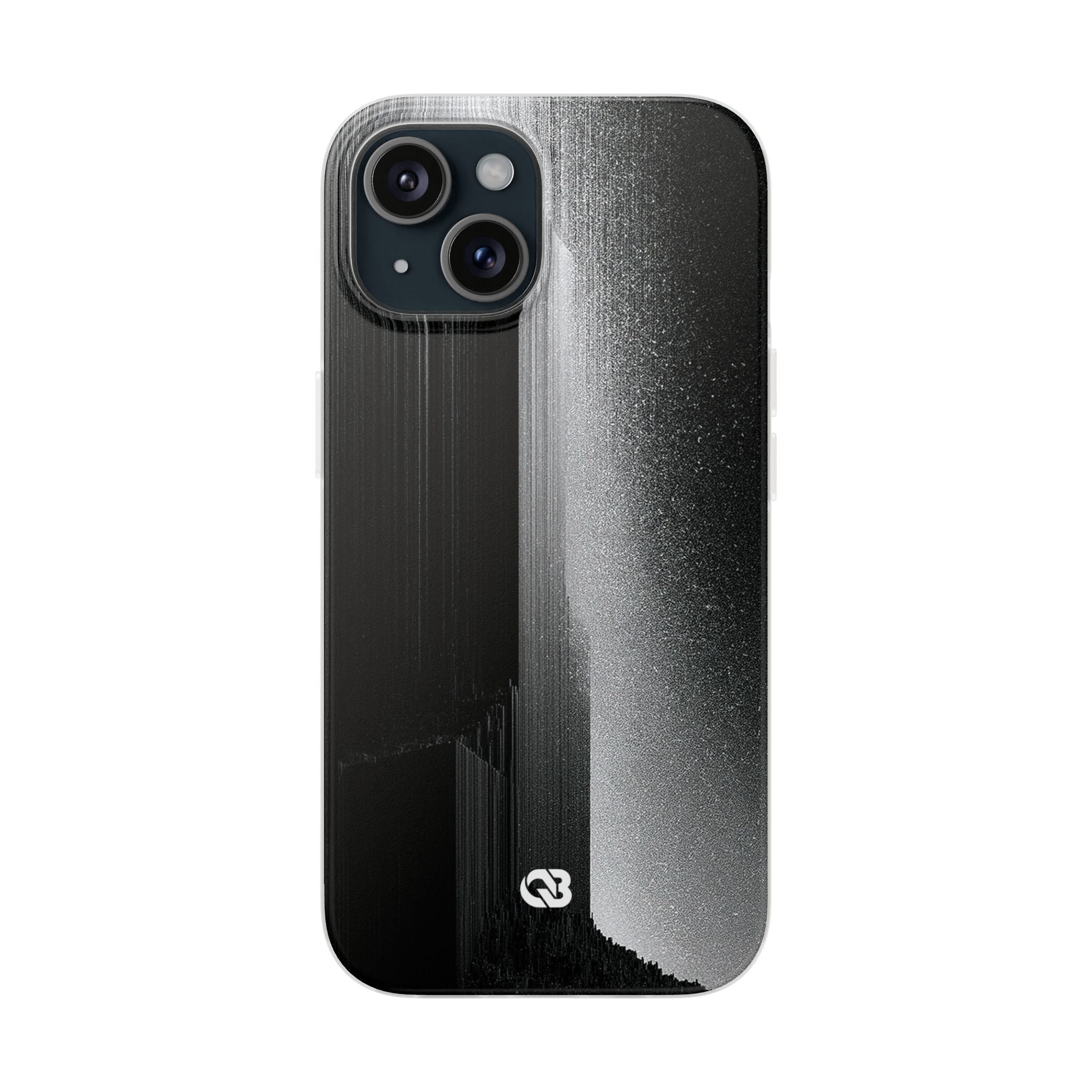 Black Lite Phone Case for iPhone - Brutalist Pixel Monolith