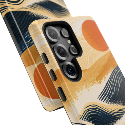 Blue Tough Phone Case for Samsung - Kyoto Cresting Tide
