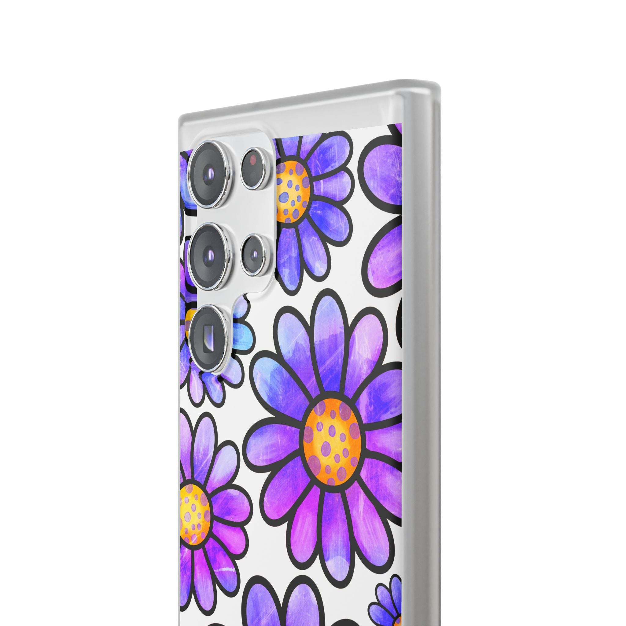 Violet Grunge Bloom · Soft Handyhülle für Samsung