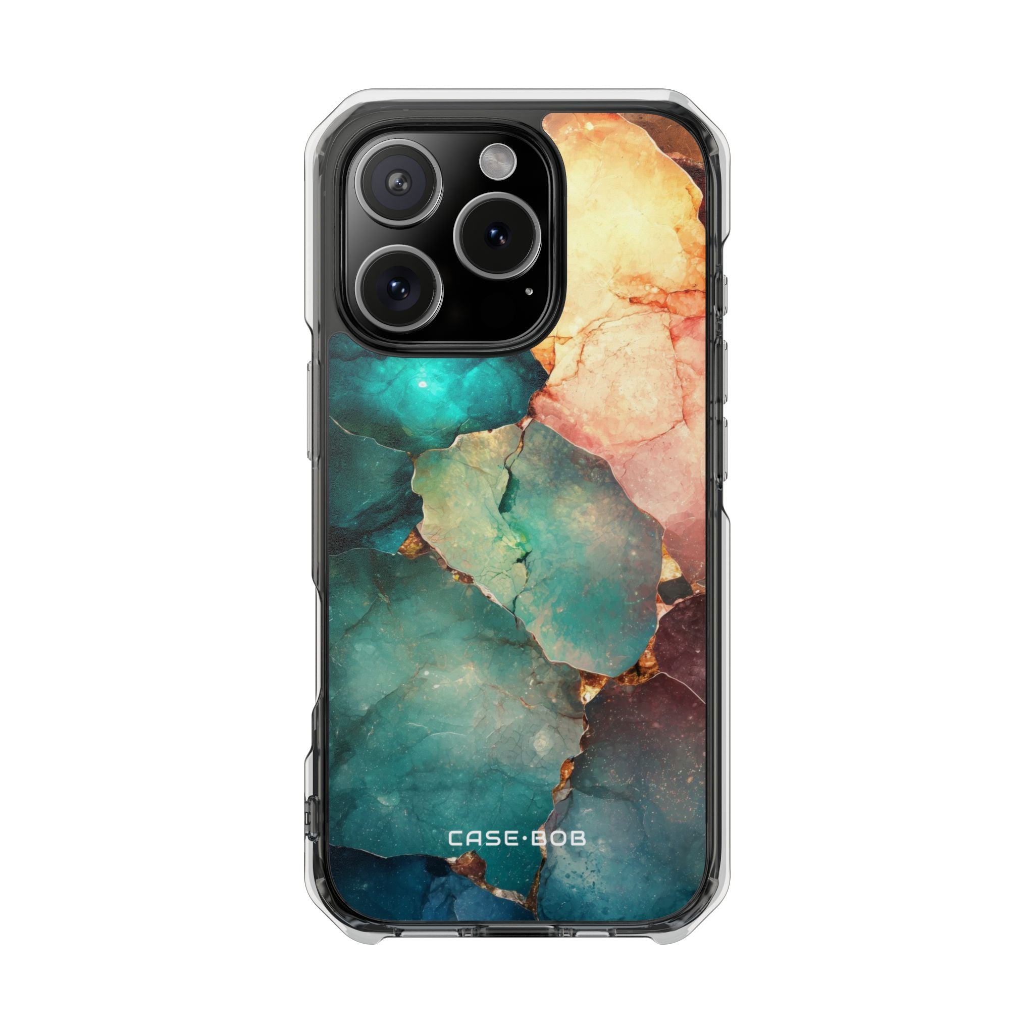 Teal Mosaic Veins iPhone 16 Pro Case - Impact