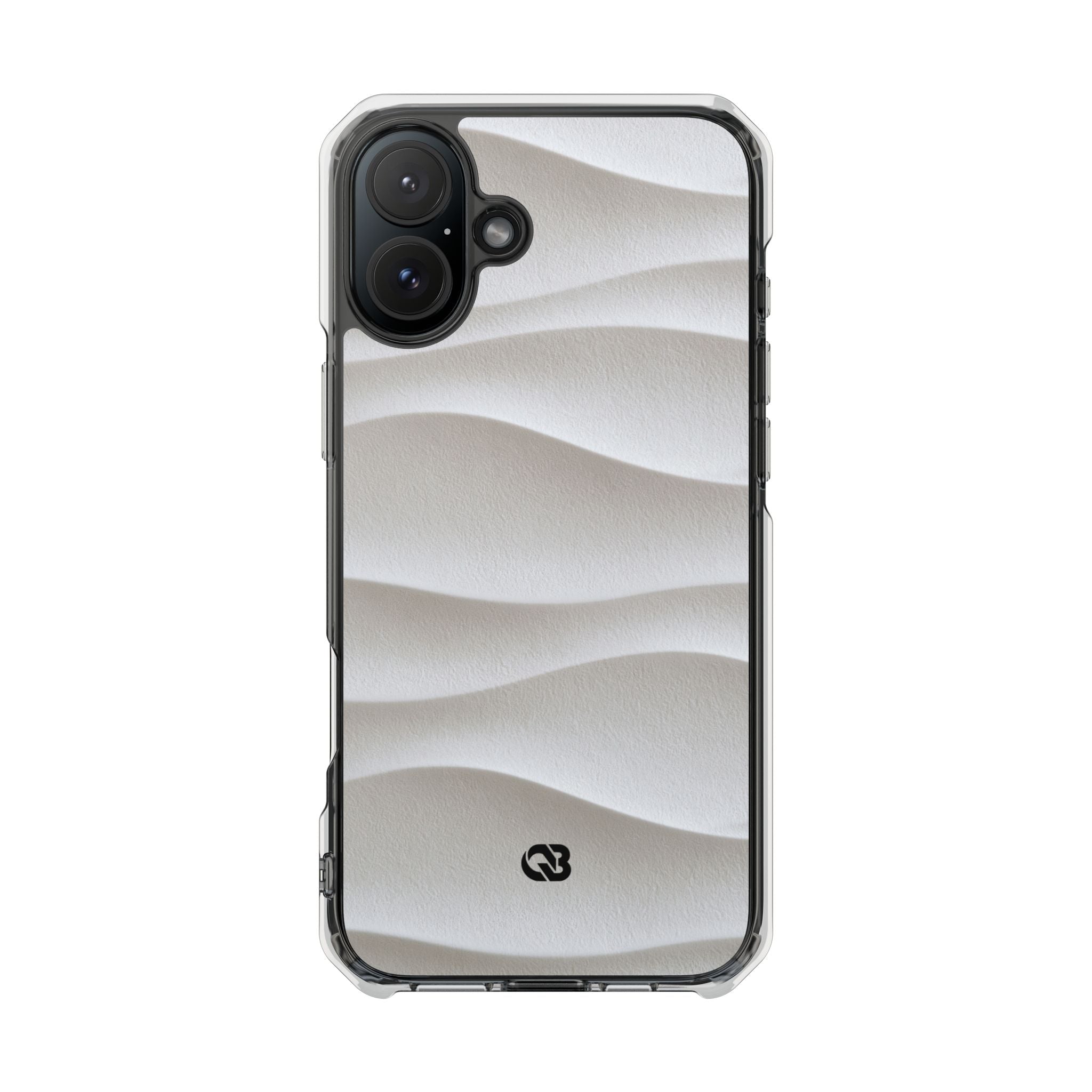 White Impact MagSafe Phone Case for iPhone - Arctic Flow Ridges