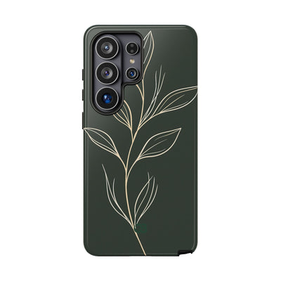 Green Tough Phone Case for Samsung - Deep Moss Willow