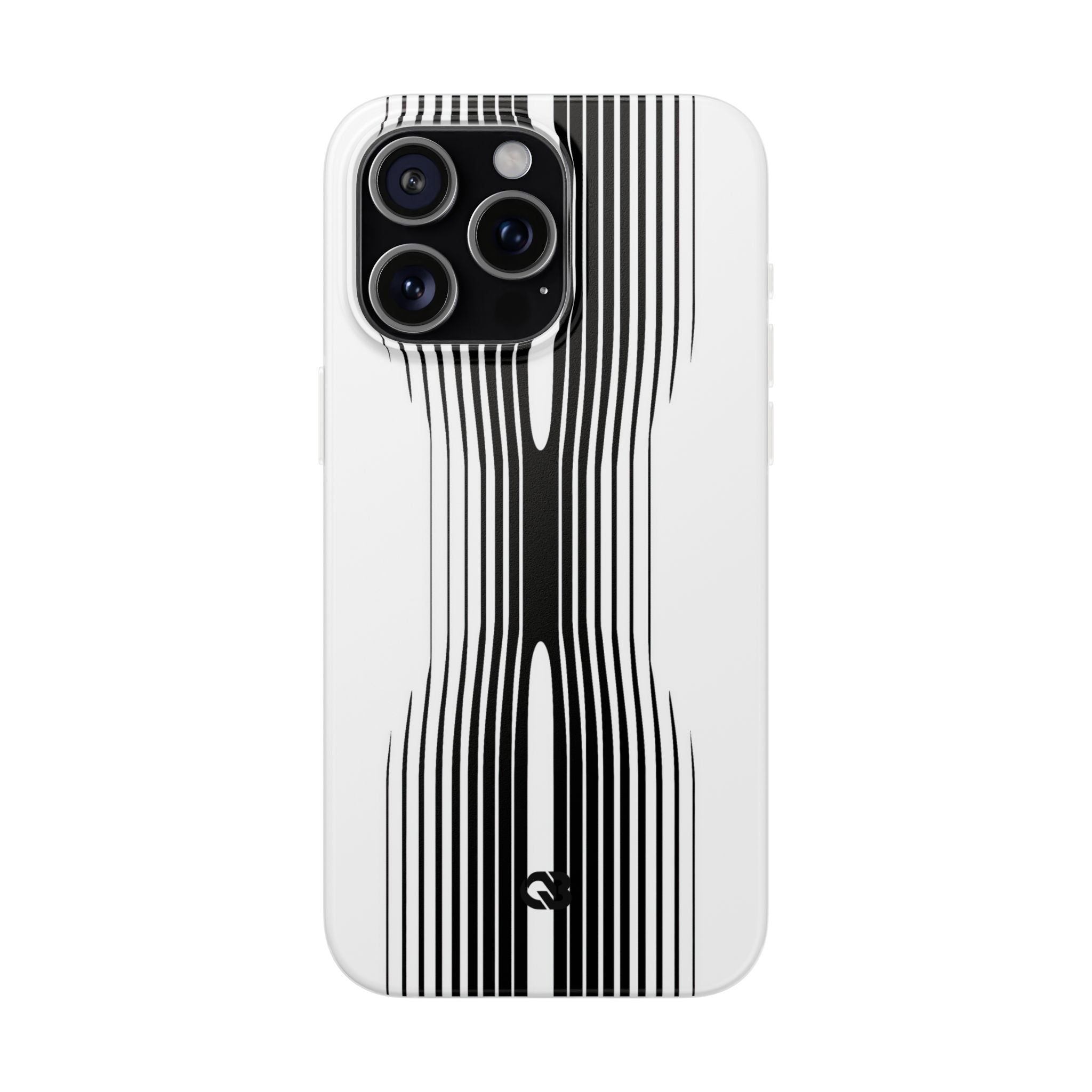 White Lite Phone Case for iPhone - Kinetic Mono Distortion