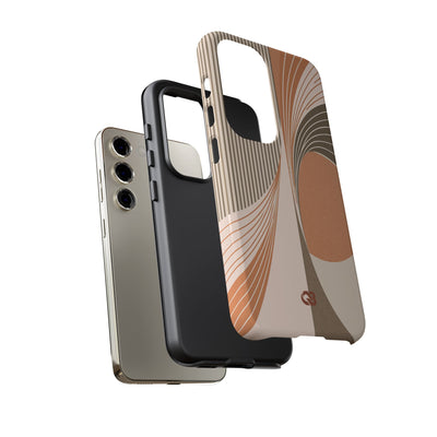 Orange Tough Phone Case for Samsung - Desert Arc Horizon