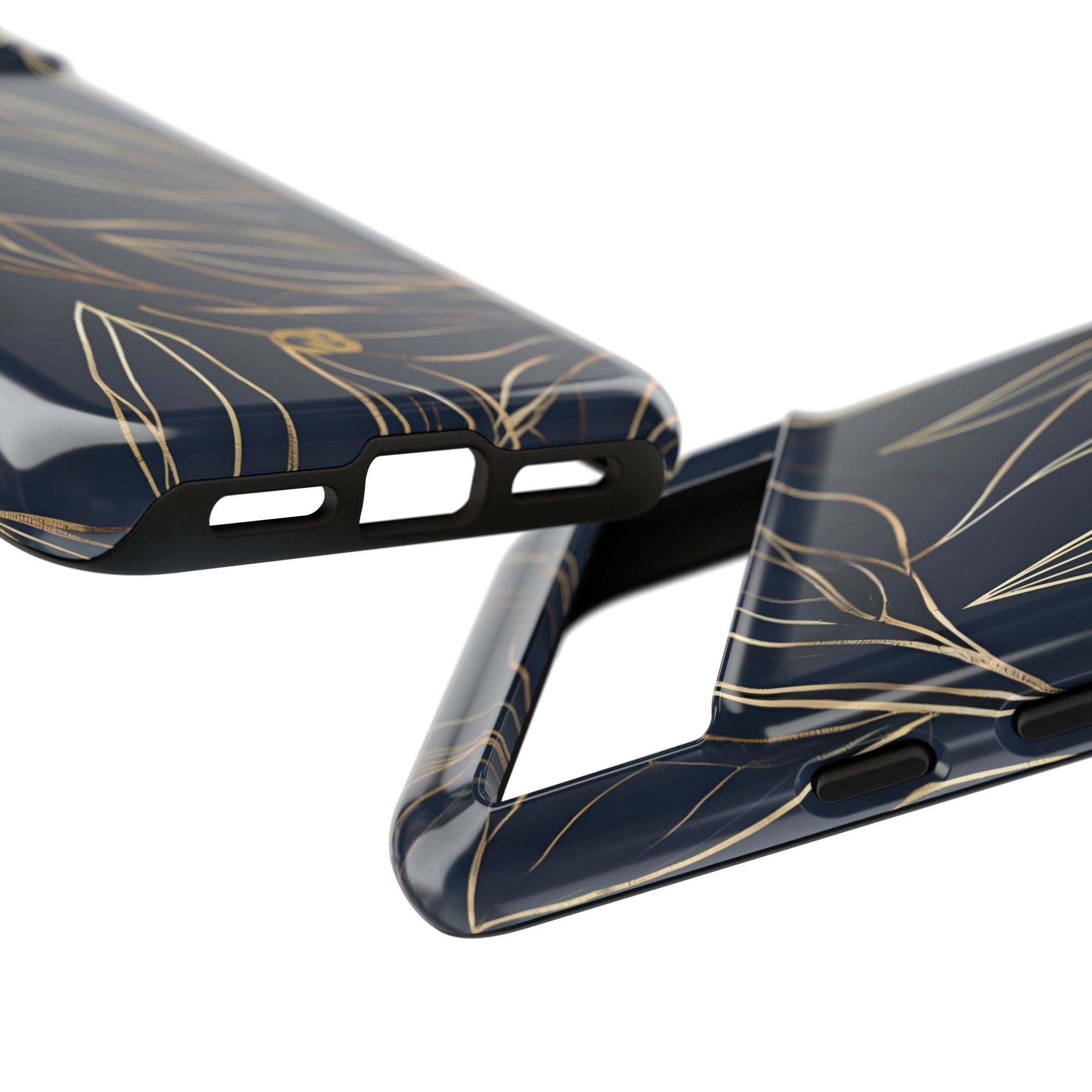 Gilded Navy Foliage · Tough Phone Case for Google Pixel