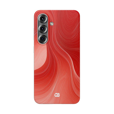Red Lite Phone Case for Samsung - Crimson Silk Strands
