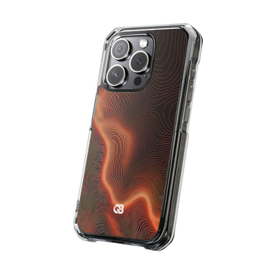 Caldera Ridge · Clear Impact Magnetic Phone Case for iPhone · Orange