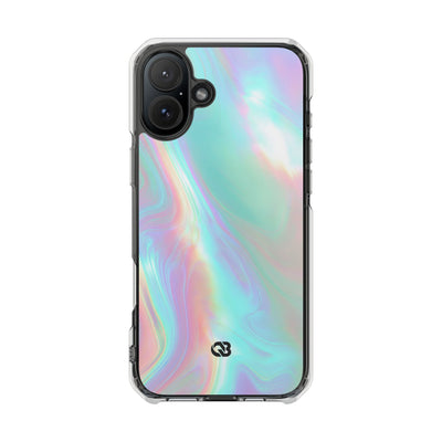 Prismatic Liquid Light · Clear Impact Magnetic Phone Case for iPhone · Teal