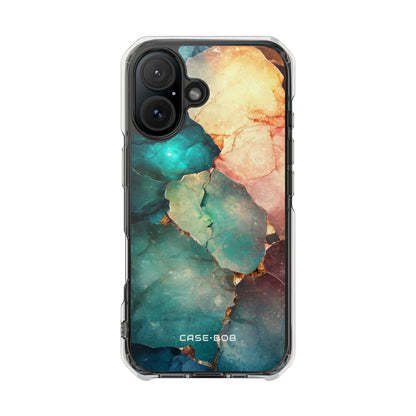 Teal Mosaic Veins iPhone 16 Case - Impact