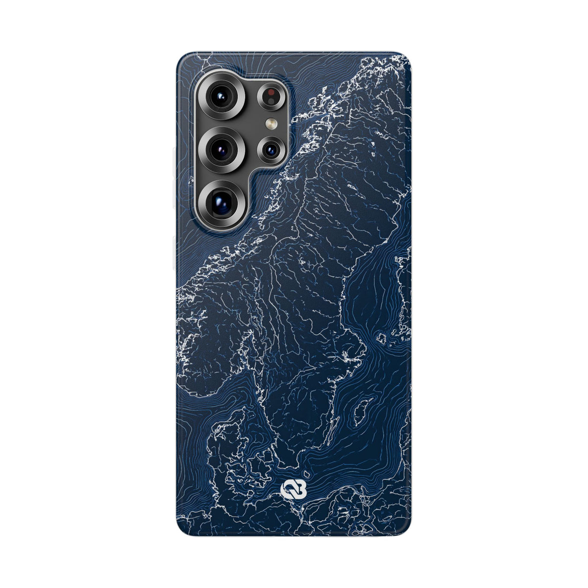 Nordic Contour Chart · Lite Phone Case for Samsung · Blue