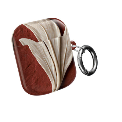 Carved Ivory Plume · Hard Case for AirPods & AirPods Pro · Red