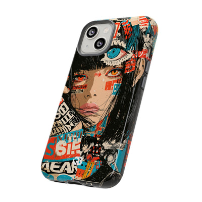 Shibuya Street Collage · Tough Phone Case for iPhone · Red