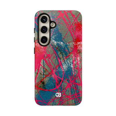 Neon Static Drip · Tough Phone Case for Samsung · Pink
