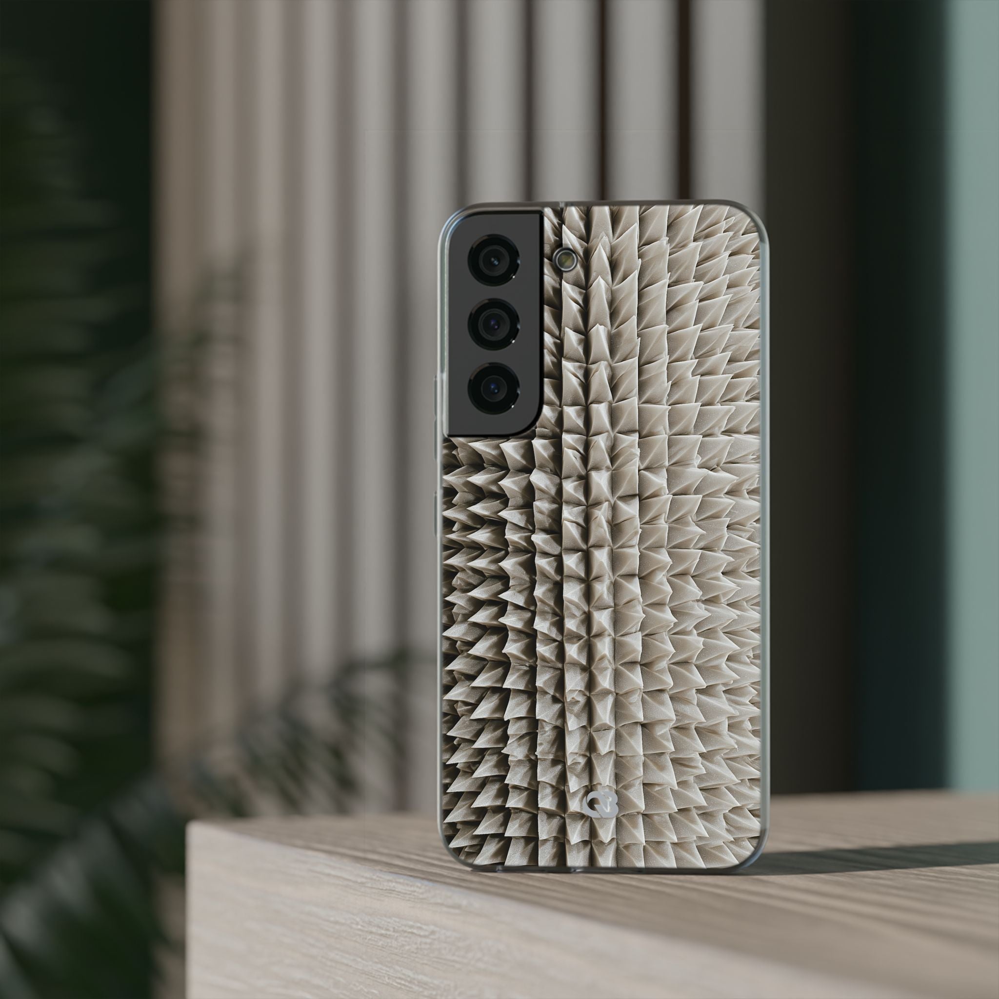 Beige Lite Phone Case for Samsung - Bone Spiked Grid