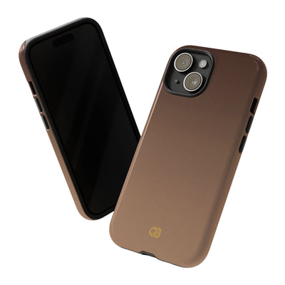 Brown Tough Phone Case for iPhone - Smoked Caramel Fade